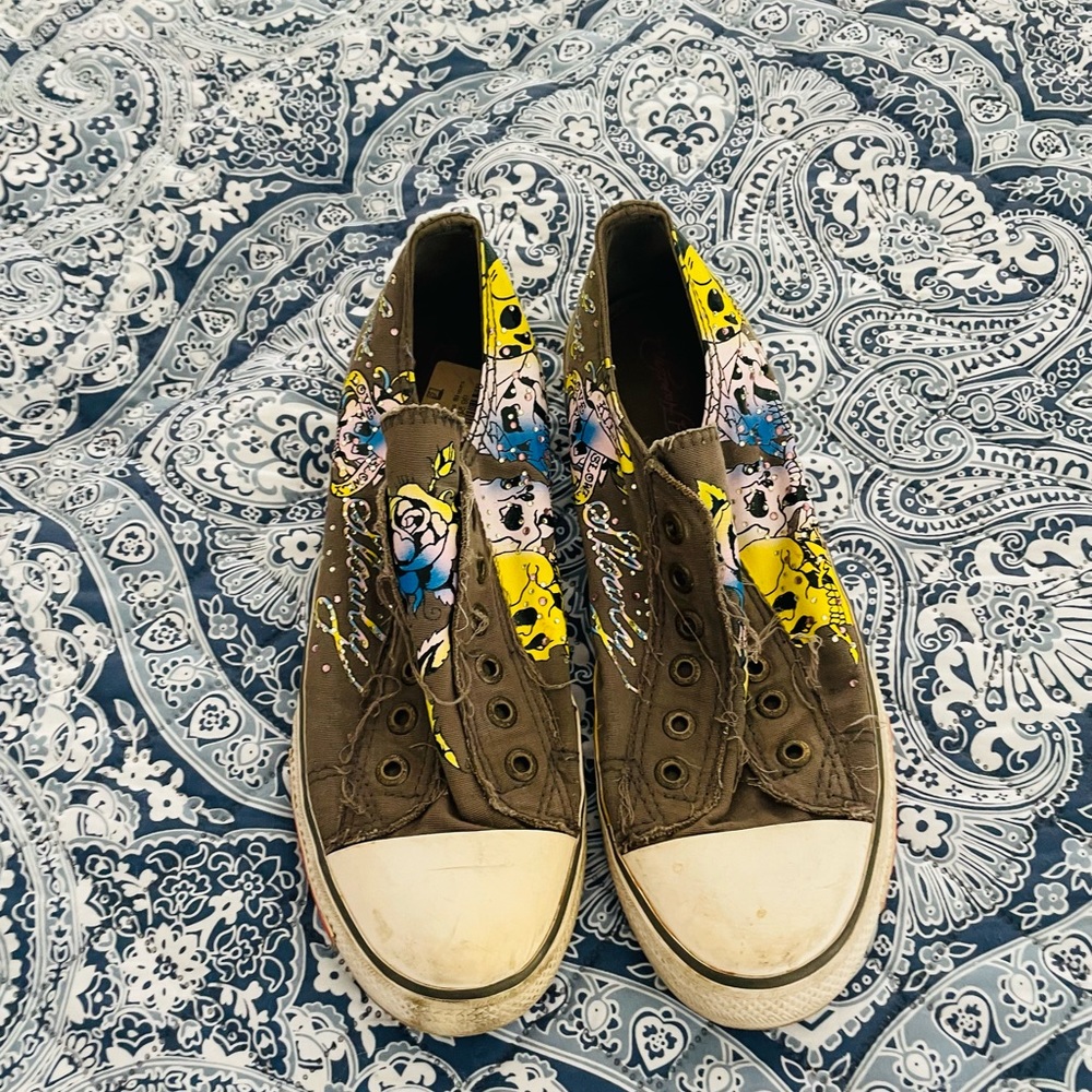 Ed Hardy Skull Love Kills Slowly Sneakers 10